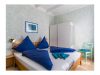 Ferienhaus Sommerlust Borkum Schlafzimmer blau EG